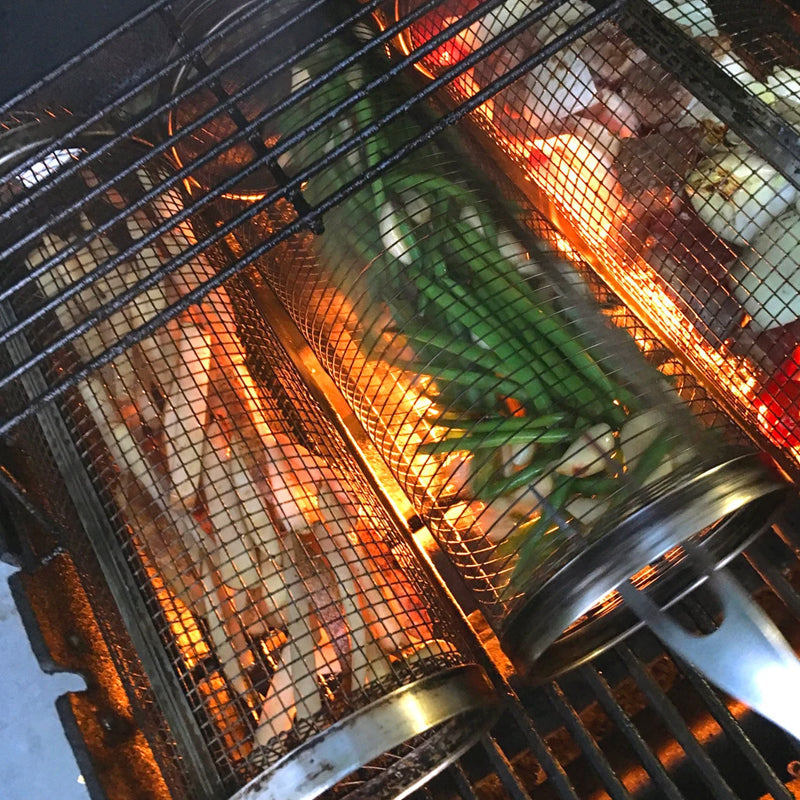 Stainless Steel 360-Degree BBQ Grill Basket