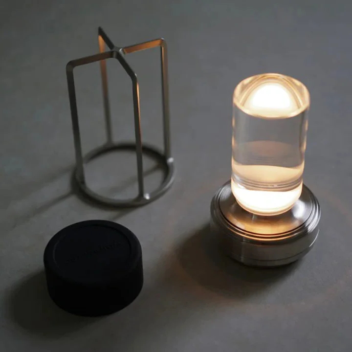 Cordless Rechargeable Gold Ambient Lantern Table Lamp