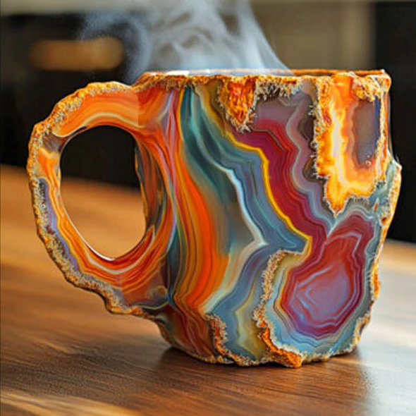 Mineral Crystal Coffee Mug with Unique Design