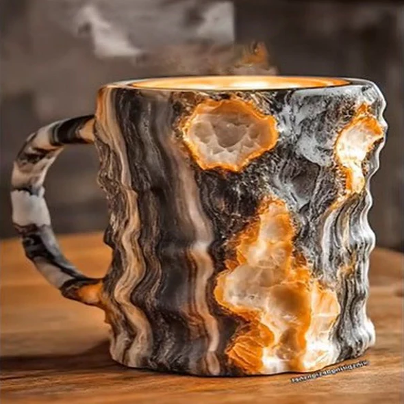 Mineral Crystal Coffee Mug with Unique Design