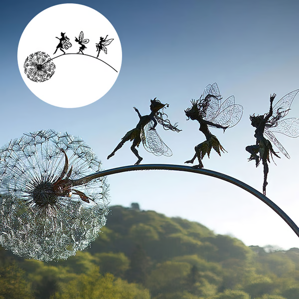 Fairy Steel Garden Sculpture - Weather-Resistant Indoor/Outdoor Decor