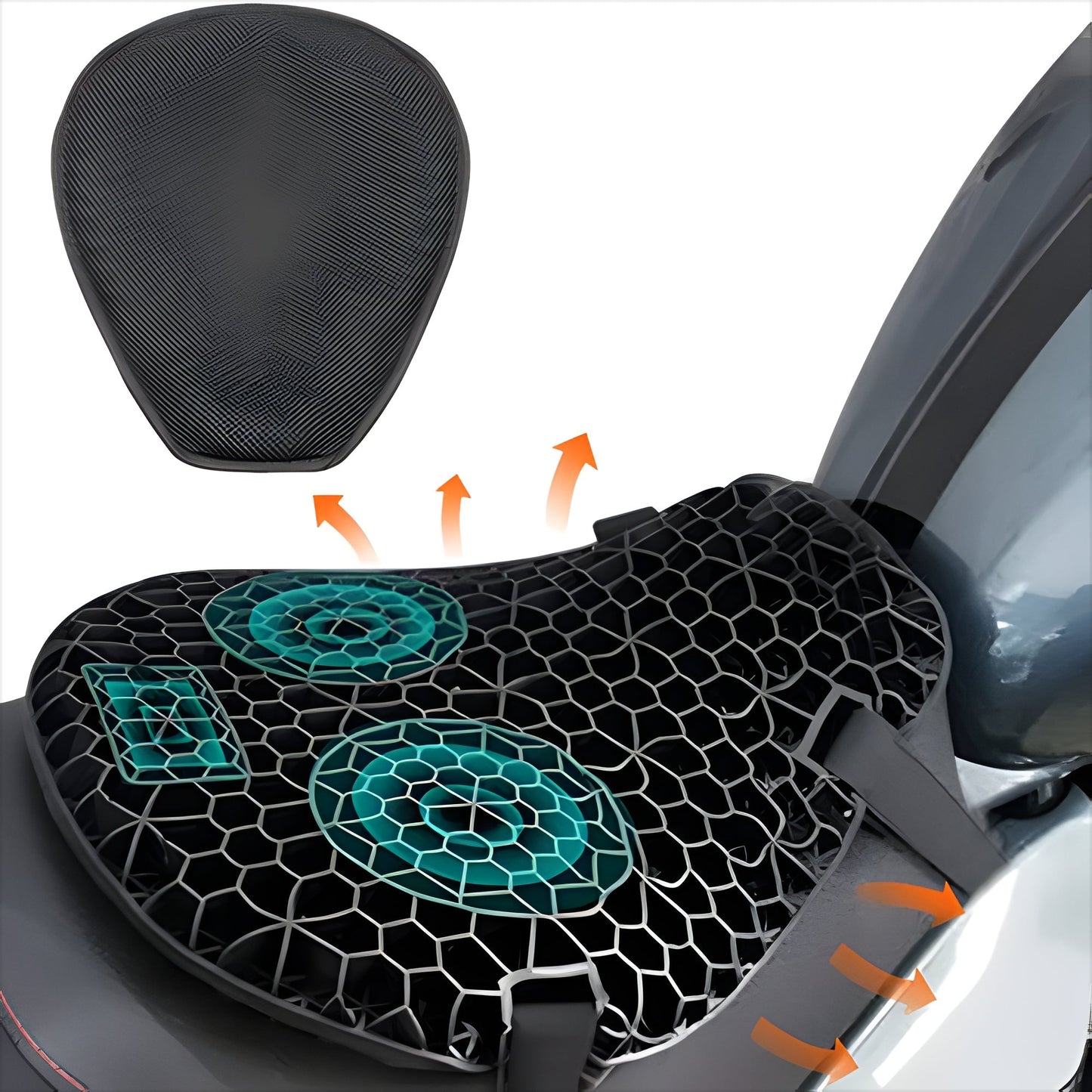 Gel Motorcycle Seat Cushion with Anti-Slip Design for Long Rides