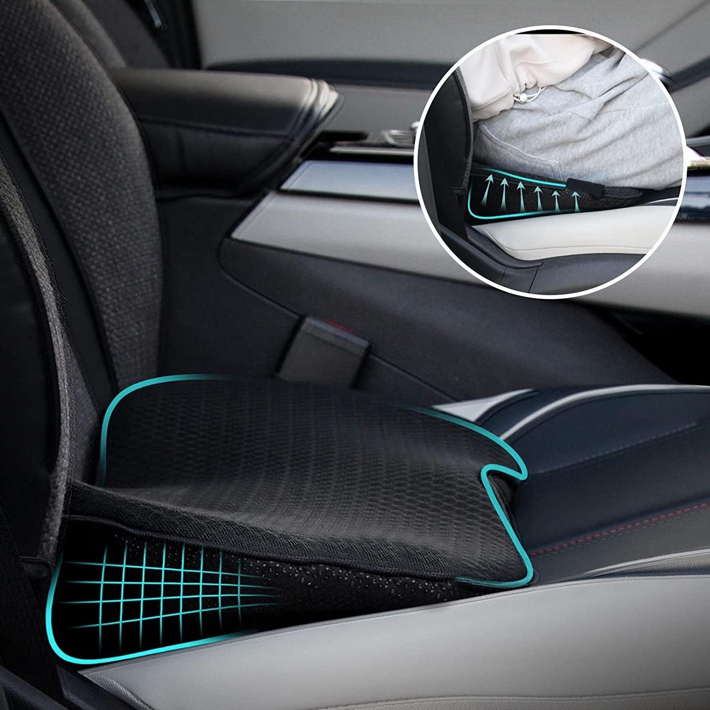 Memory Foam Car Booster Seat Cushion for Height and Comfort