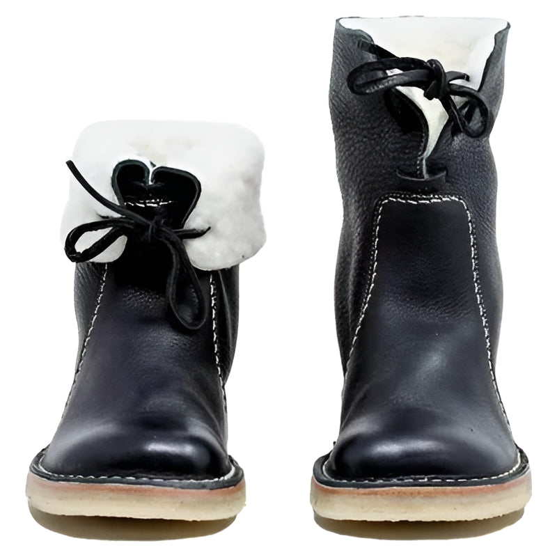 Waterproof Wool Lined Leather Boots