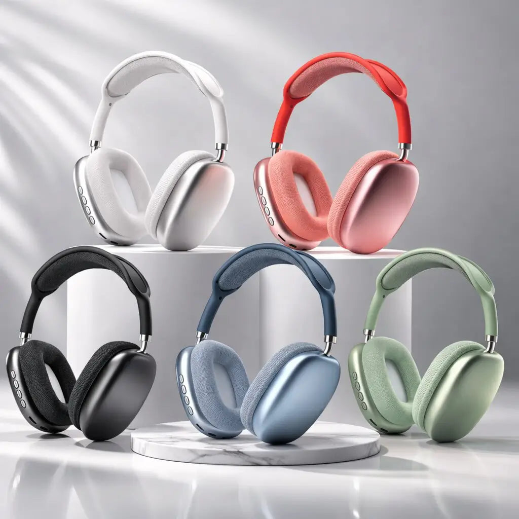 Over-Ear Bluetooth Noise Cancelling Headphones with Soft Memory Foam Cushions
