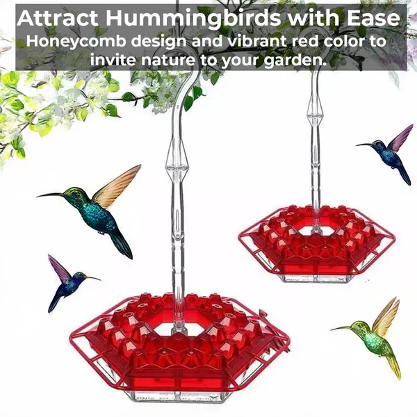 Ant-Proof Hummingbird Feeder with 30 Bee-Resistant Feeding Ports
