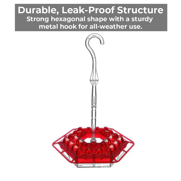 Ant-Proof Hummingbird Feeder with 30 Bee-Resistant Feeding Ports