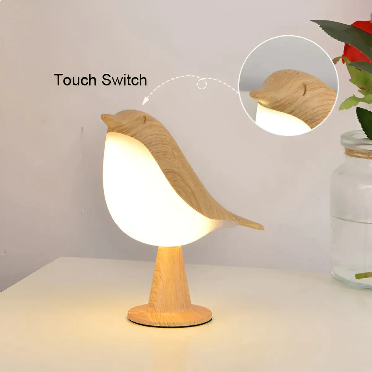 Touch Control Aromatherapy Bird Lamp with Dimmable Light