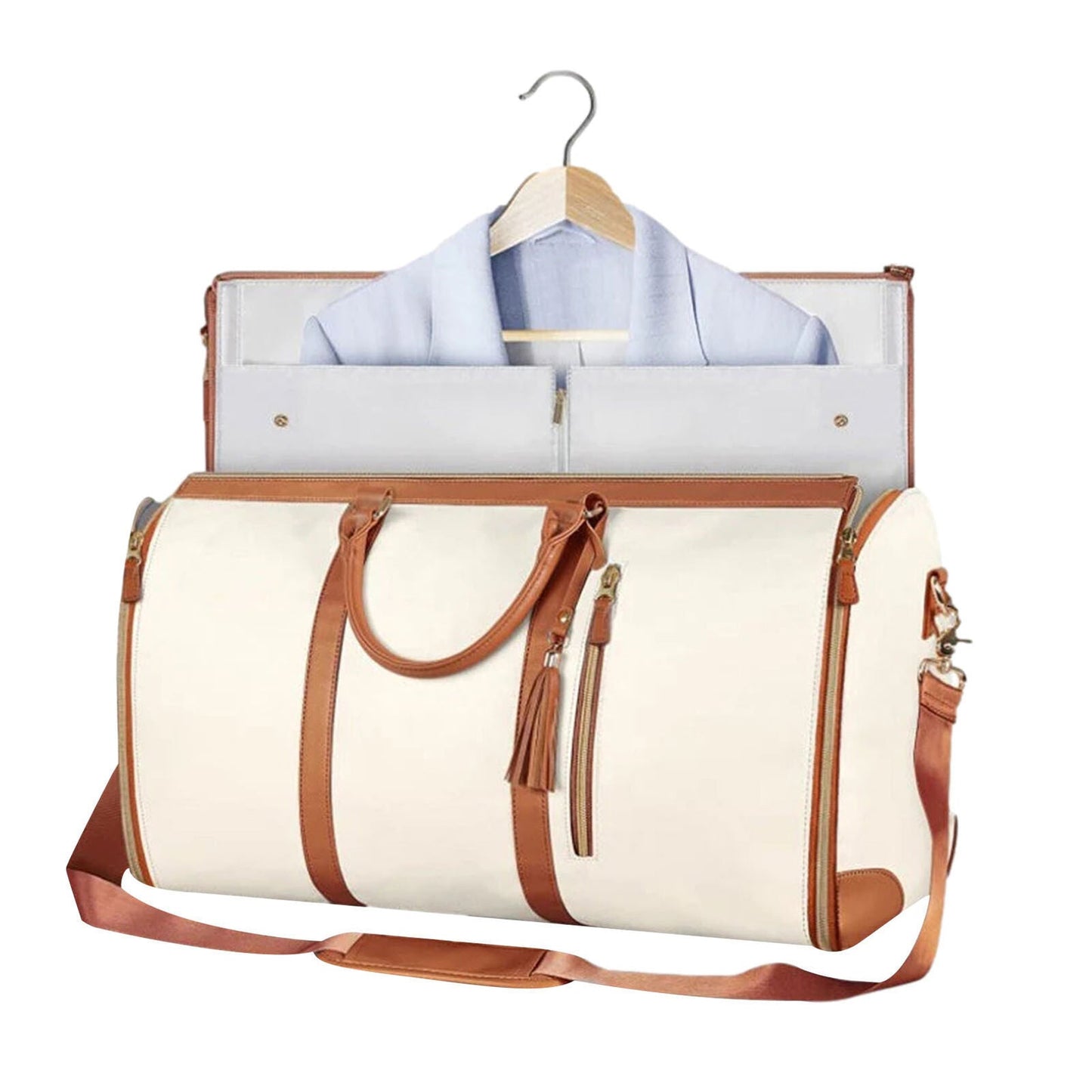 Expandable Travel Bag with Water-Resistant Fabric