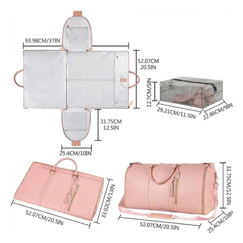 Expandable Travel Bag with Water-Resistant Fabric