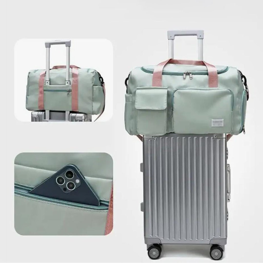Travel Bag with Shoe Compartment and Organized Storage