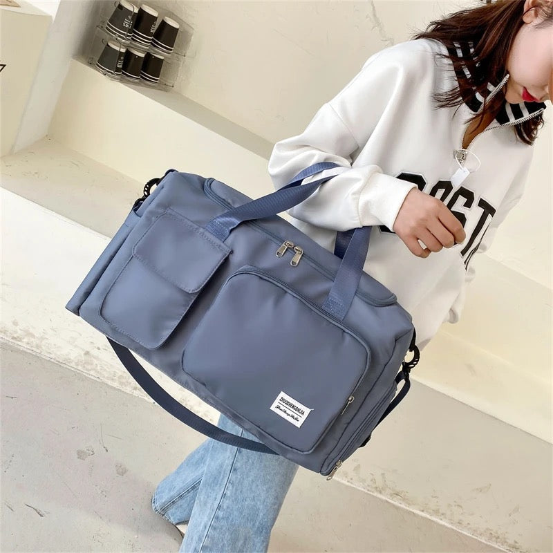 Travel Bag with Shoe Compartment and Organized Storage