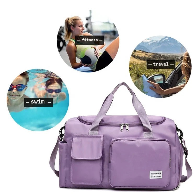 Travel Bag with Shoe Compartment and Organized Storage