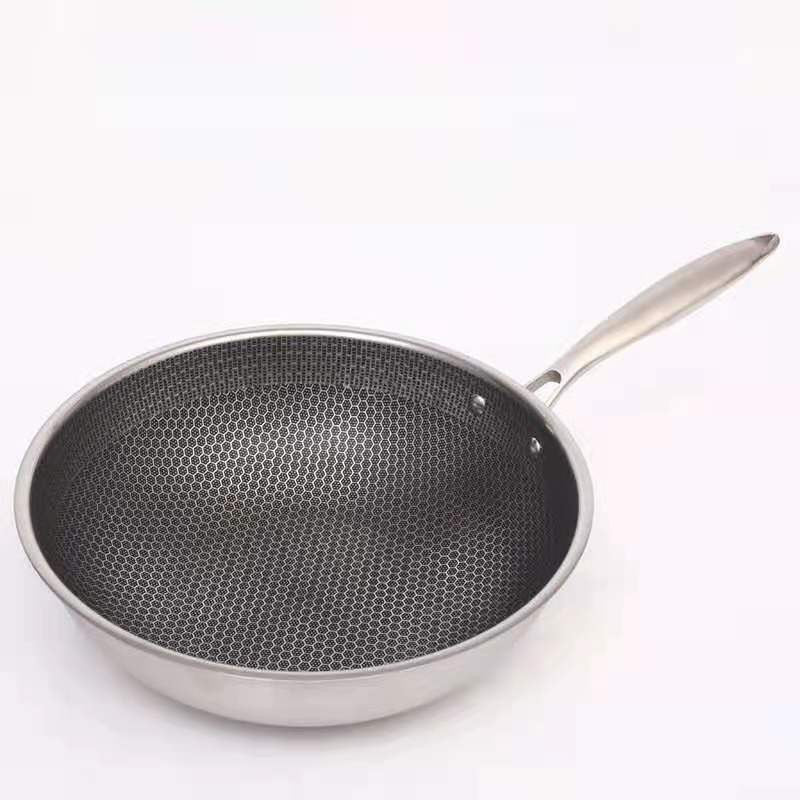 Non-Stick Scratch-Resistant Stainless Steel Frying Pan