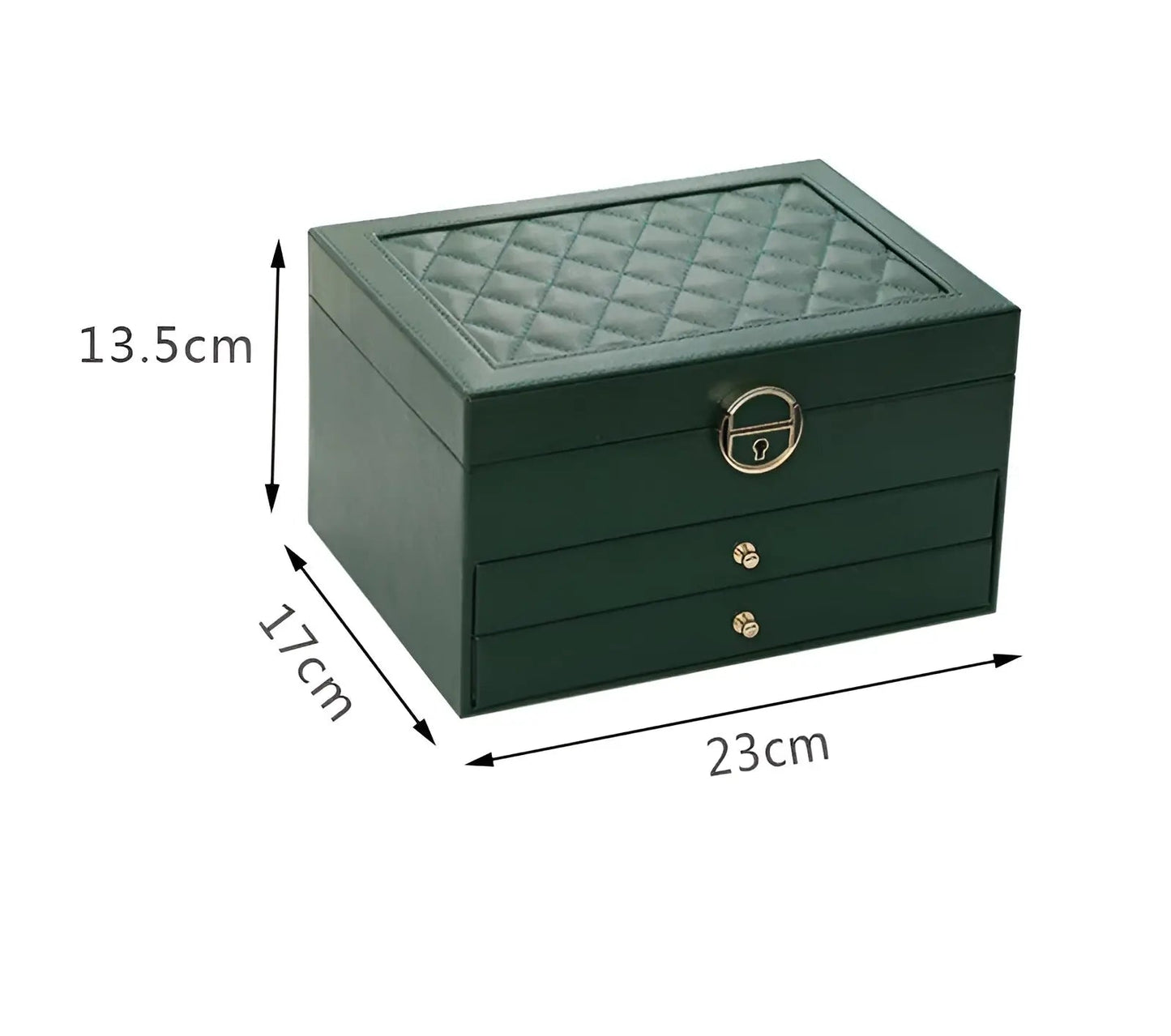 Luxurious PU Leather Jewelry Box with Compartments