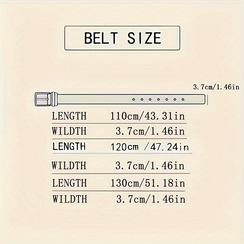 Adjustable Genuine Leather Men's Belt with Automatic Buckle
