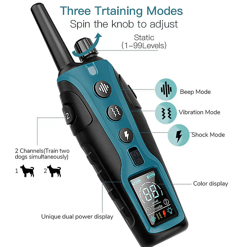 Advanced Remote Dog Training Collar with 2000-Metre Range