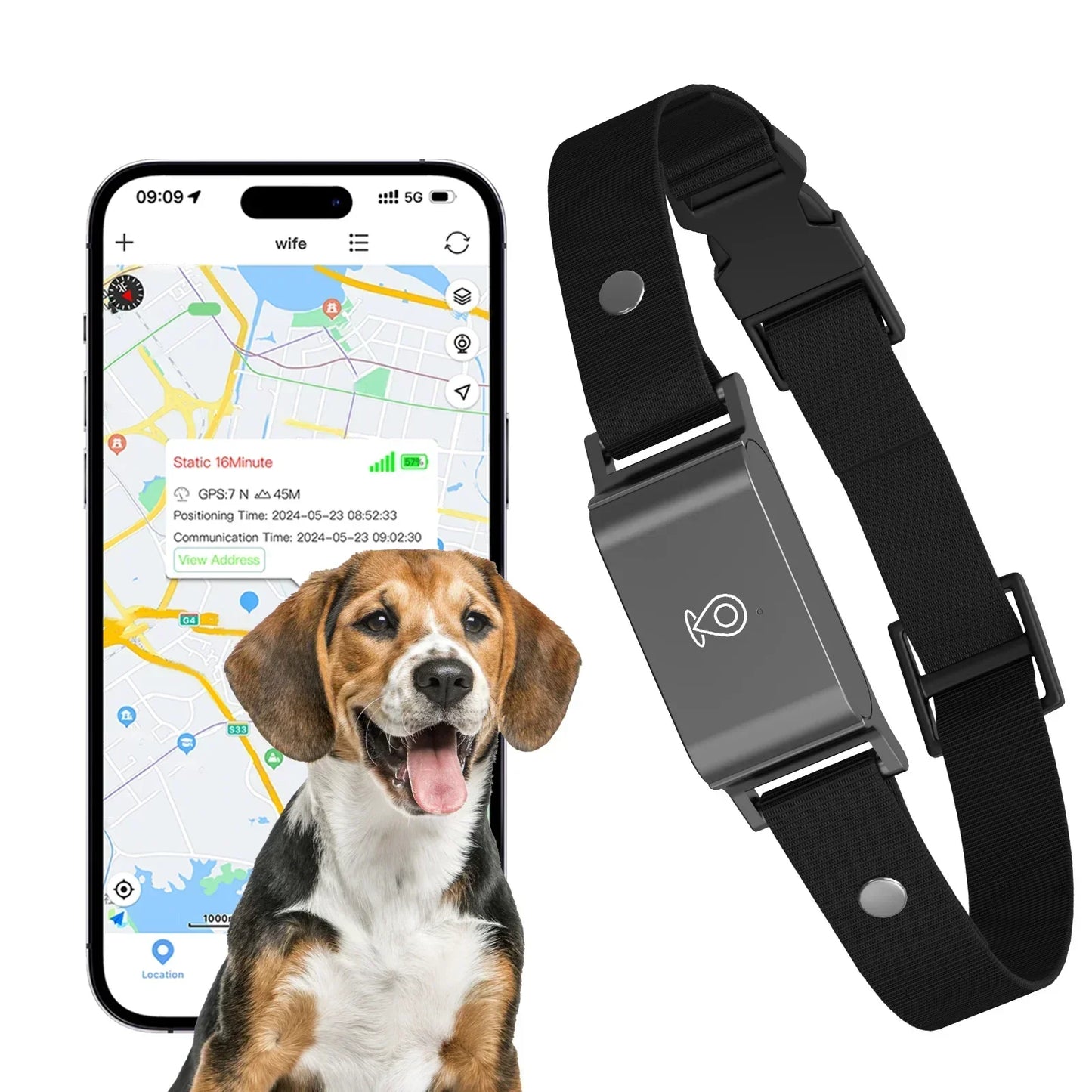 Waterproof GPS Tracker Collar for Dogs and Cats