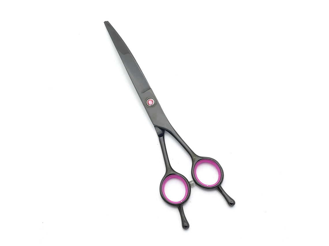 Ergonomic Dog Grooming Scissors with Curved Blades