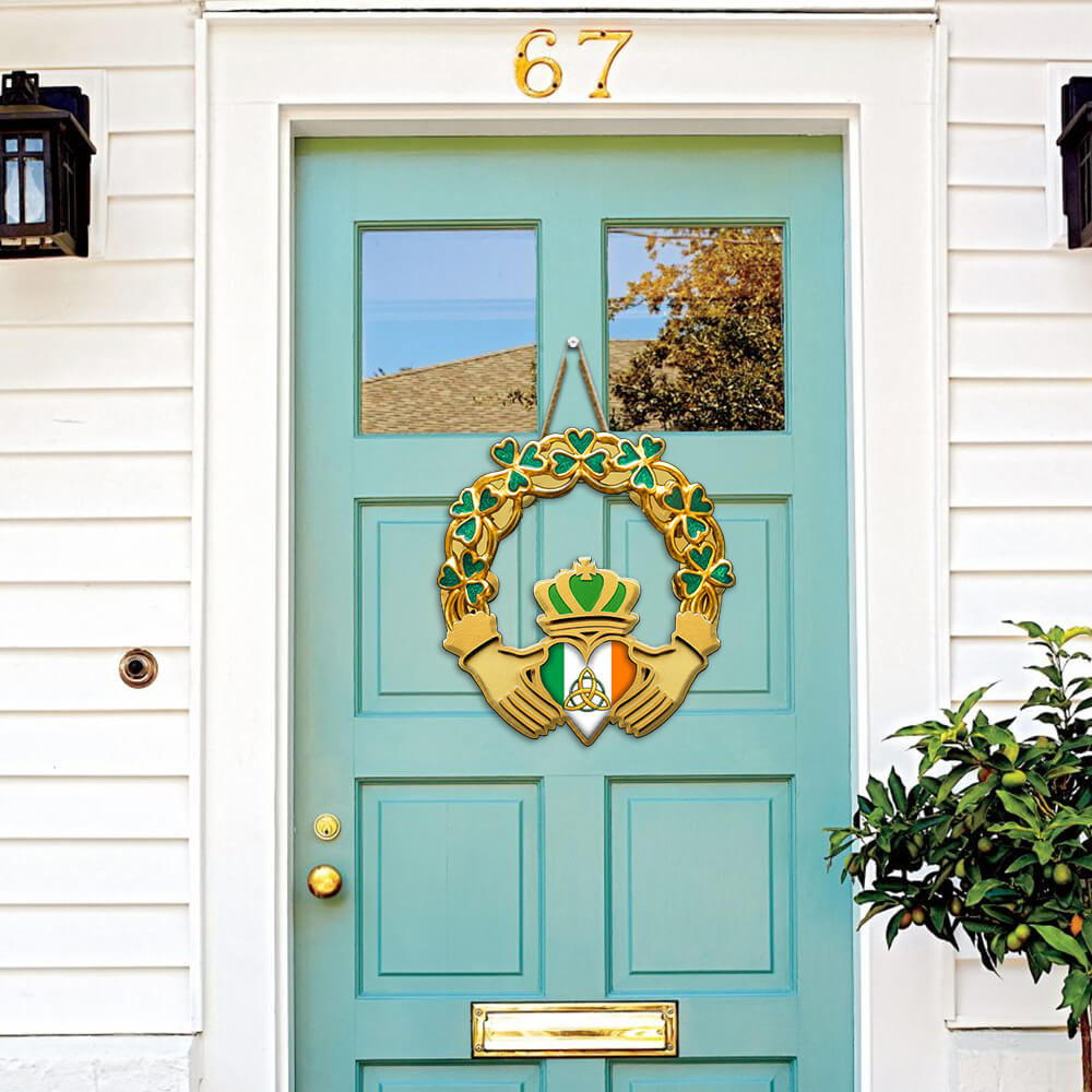 Custom Claddagh Wooden Sign for St. Patrick's Day