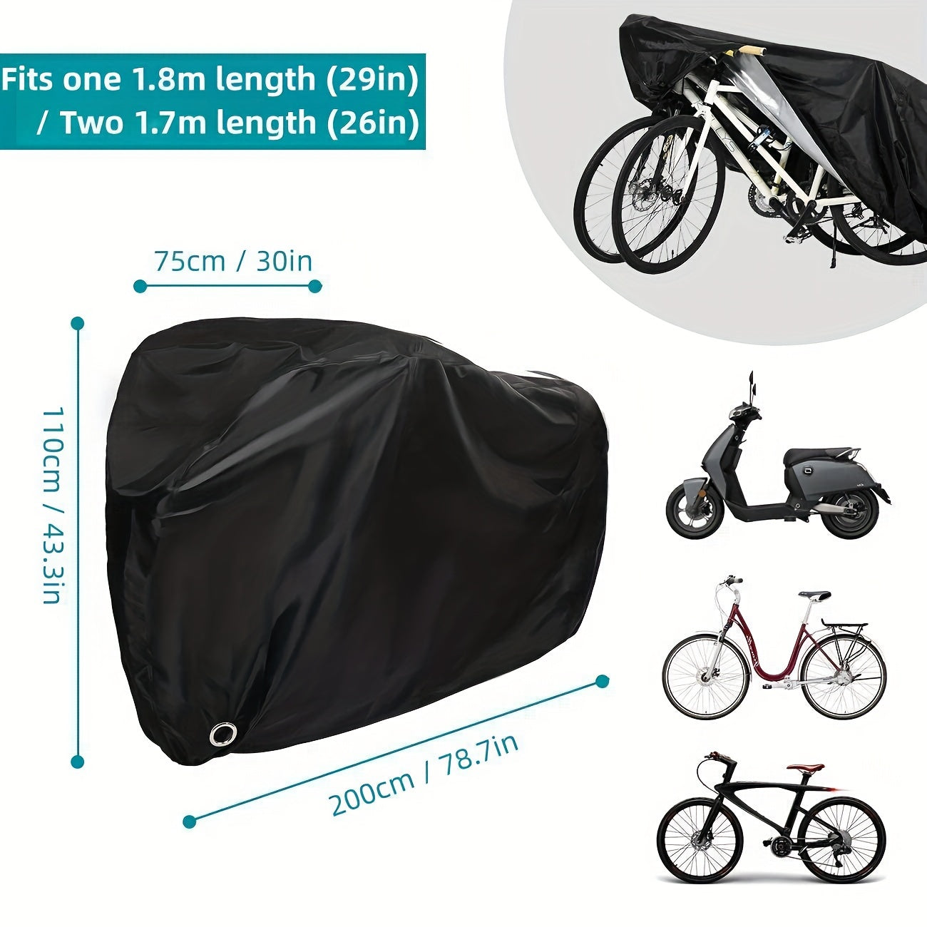 Waterproof Bicycle Cover with Theft Protection and Easy Care