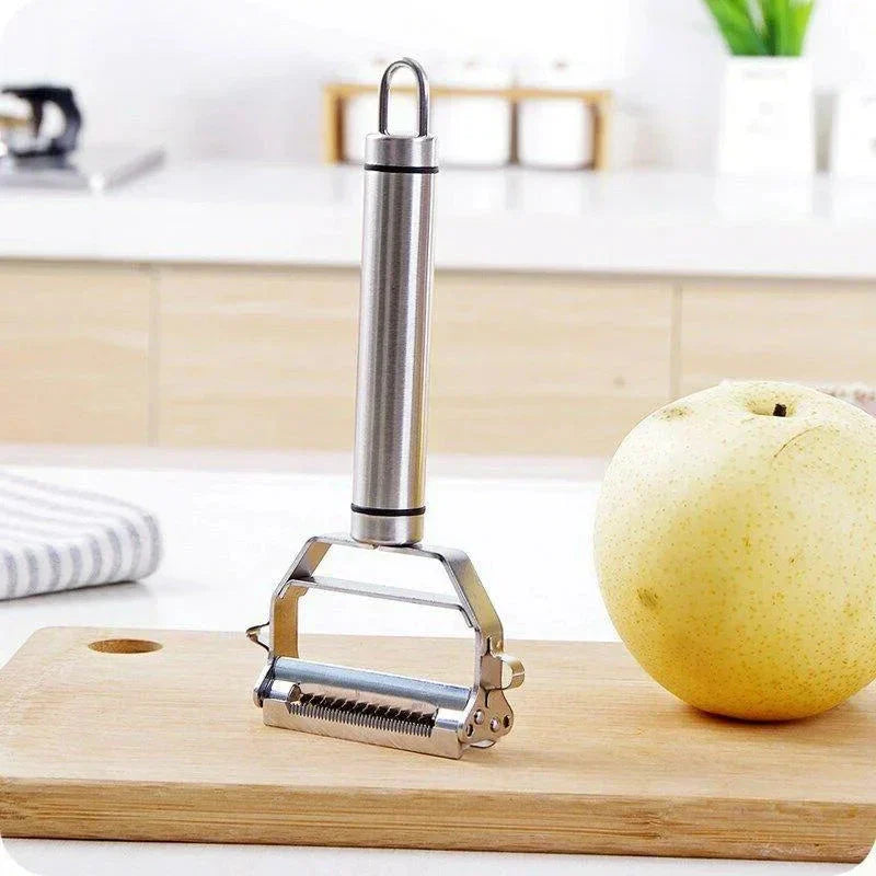 Stainless Steel Double Blade Peeler and Julienne Cutter