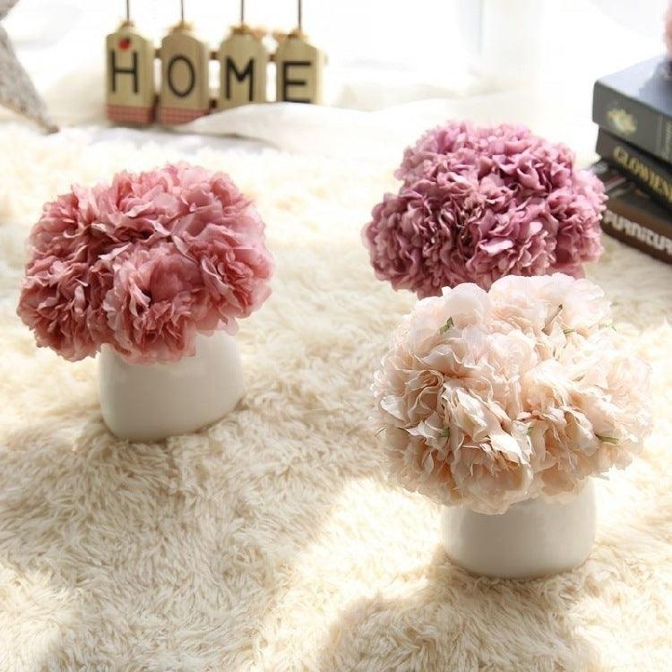Silk Peony Flower Bundle - Set of 5 Faux Blooms