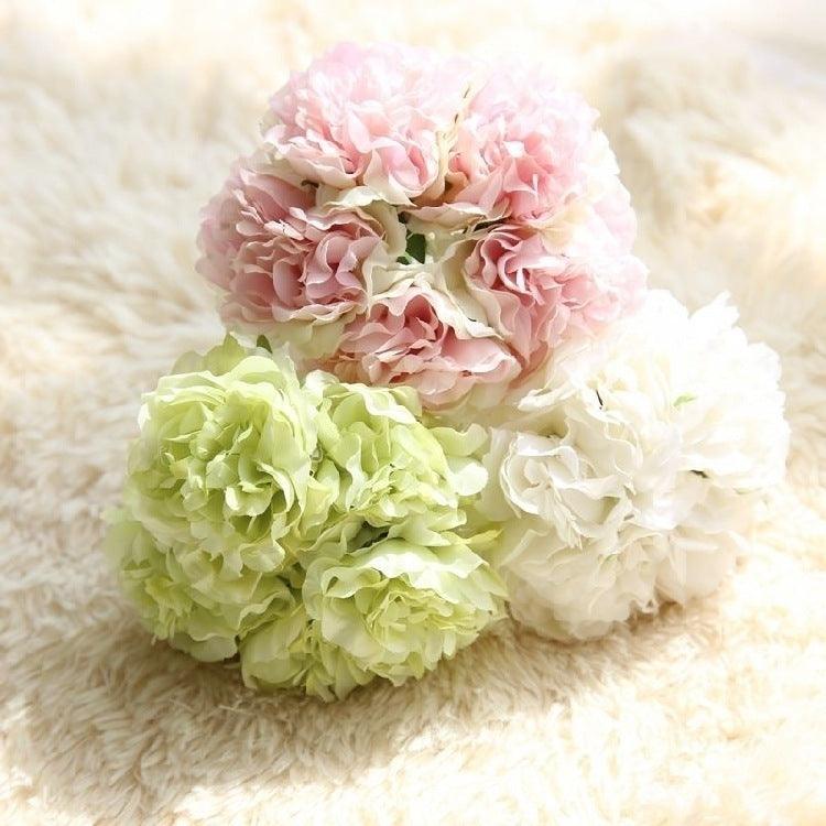 Silk Peony Flower Bundle - Set of 5 Faux Blooms