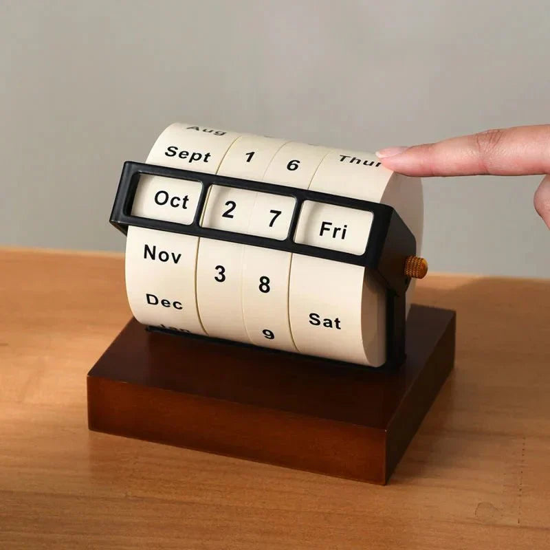 Rolling Wheel Perpetual Desk Calendar