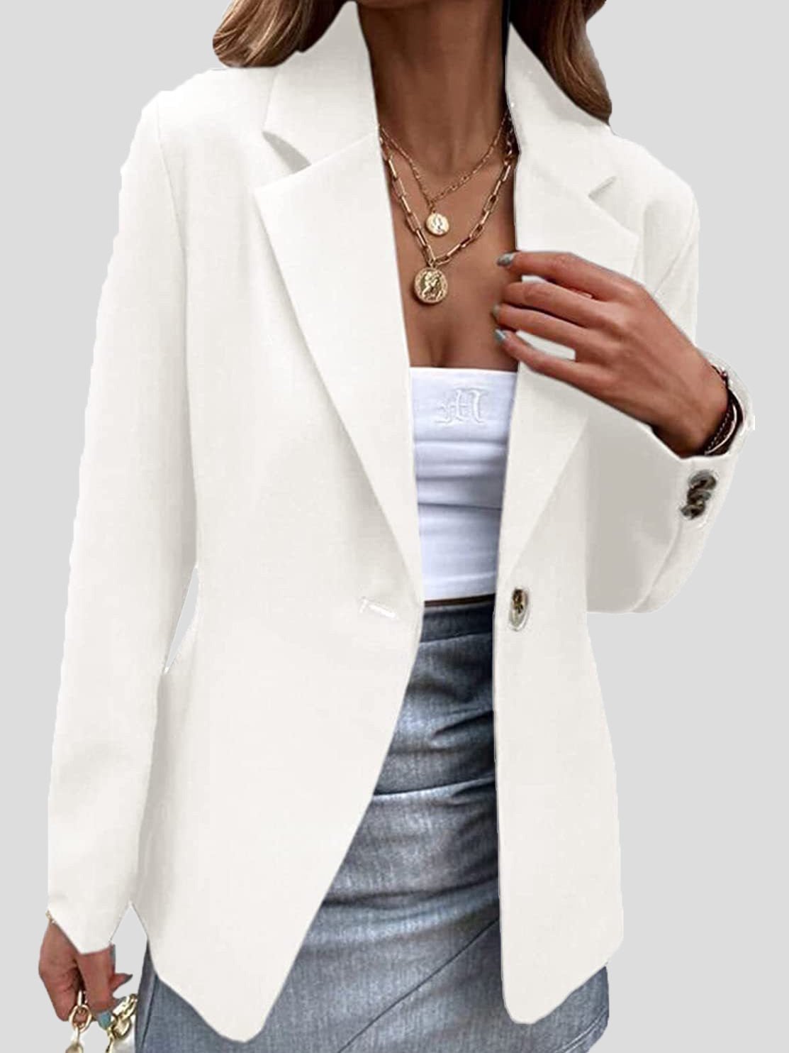 Elegant Women's Blazer with Lapel Design