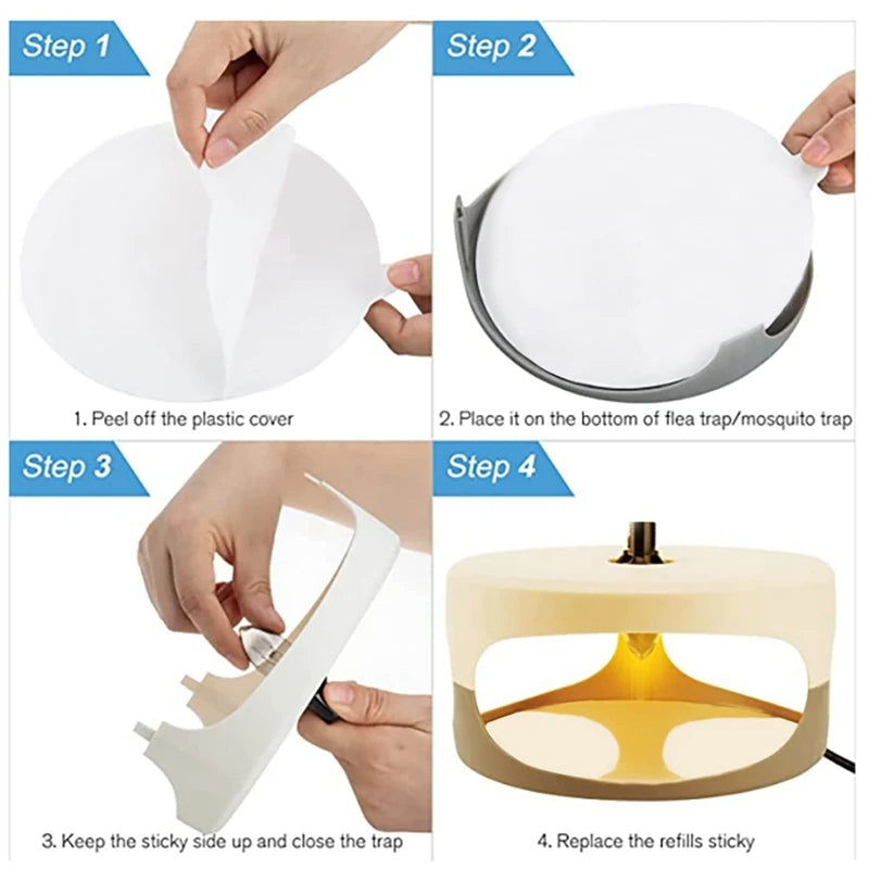 Sticky Bed Bug Trap Refill Adhesive Plates - Chemical-Free Pest Control