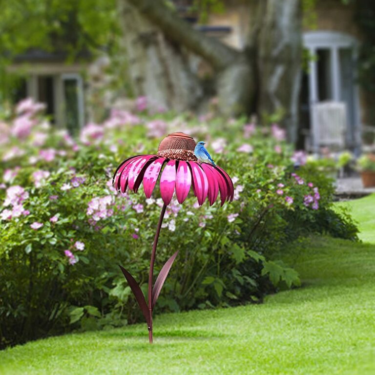 Flower Design Bird Feeder Station for Garden