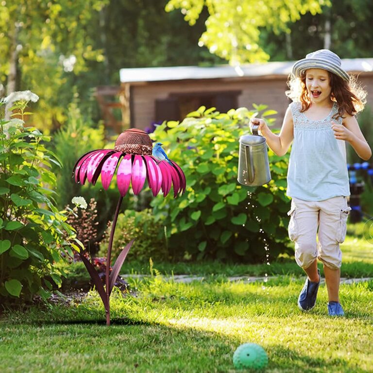 Flower Design Bird Feeder Station for Garden
