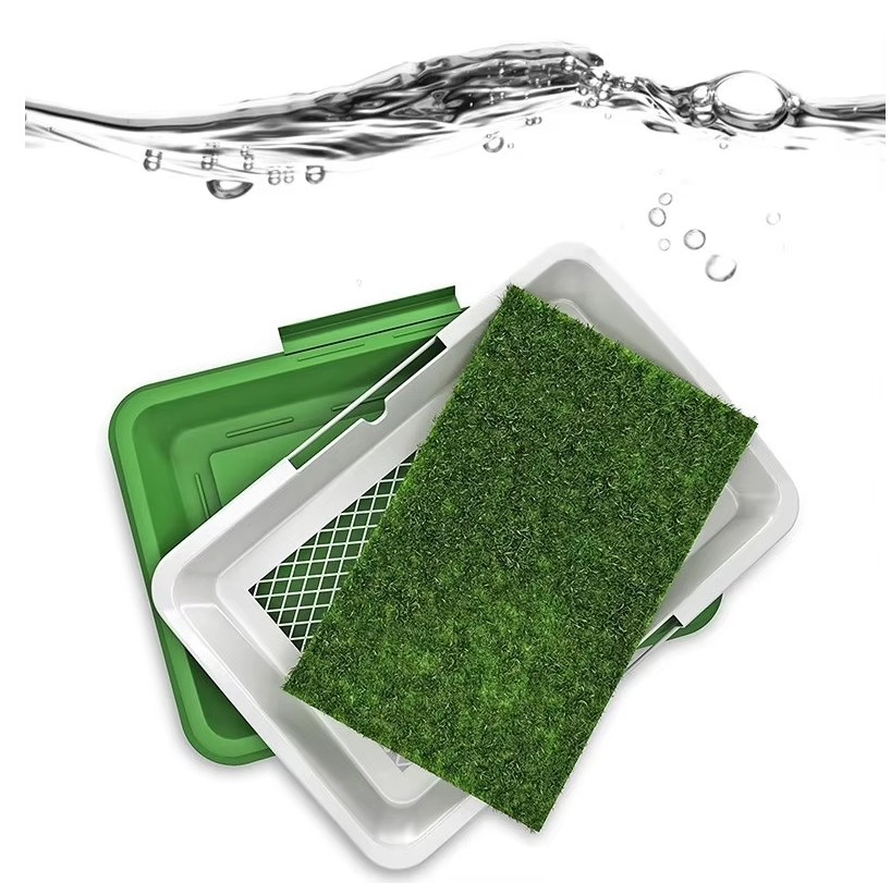 Indoor Outdoor Dog Toilet with Realistic Grass and Slip-Resistant Base