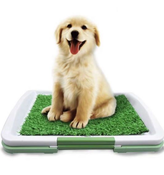 Indoor Outdoor Dog Toilet with Realistic Grass and Slip-Resistant Base