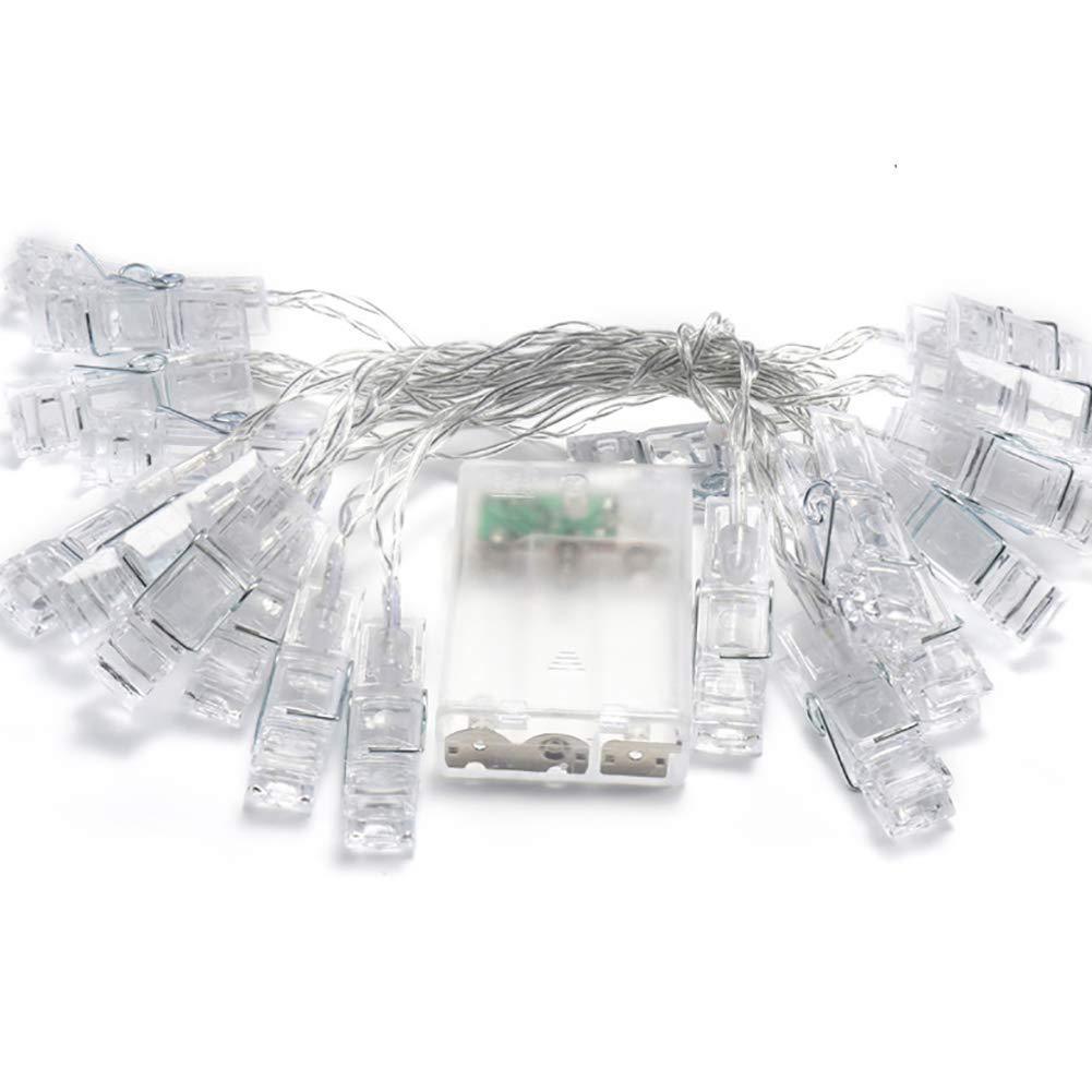 LED Photo Clip String Lights with Warm Fairy Lights