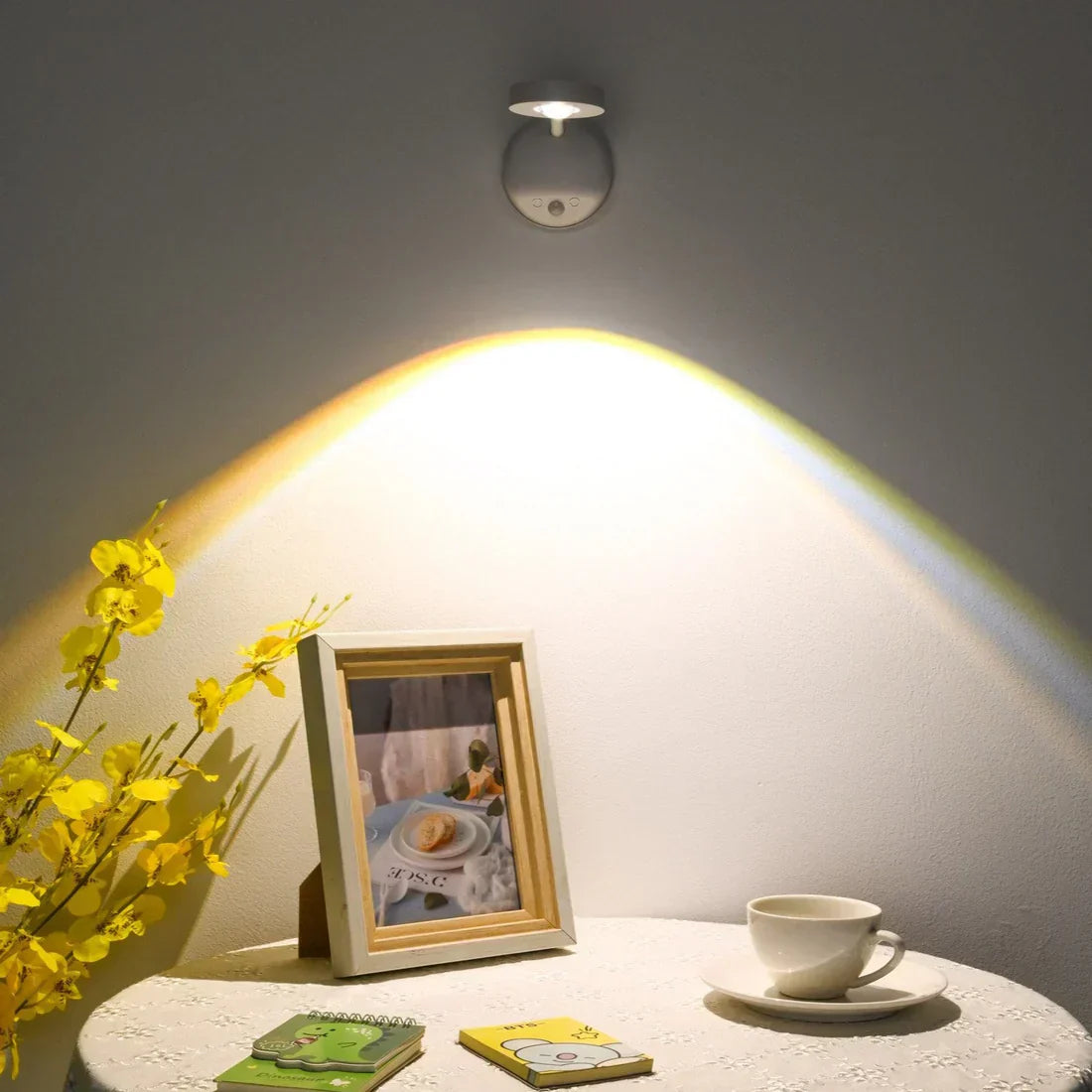 Rechargeable LED Wall Light with Motion Sensor and Adjustable Brightness