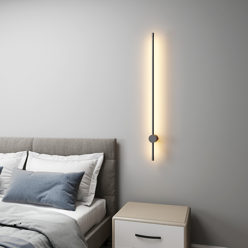 Modern Minimalist Wall Sconce Lamp in Aluminum with Integrated LED