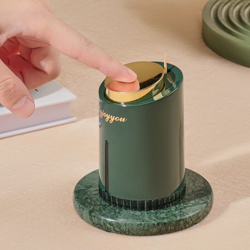 Elegant Push-Button Toothpick Holder with Secure Lid