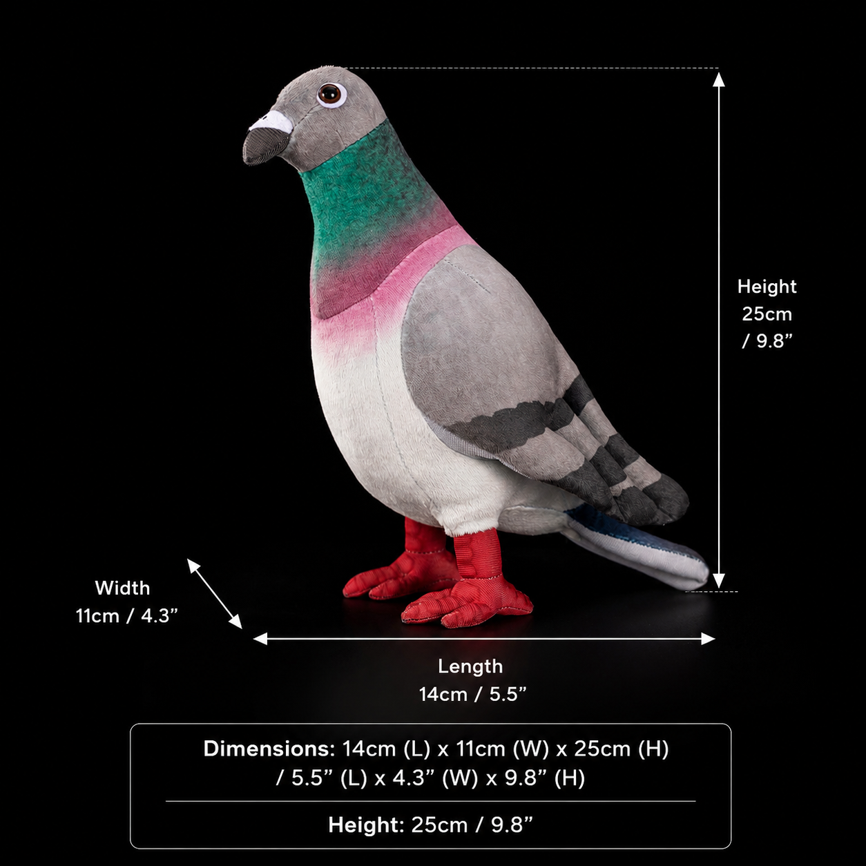 Common Pigeon Plush Stuffed Toy for Kids