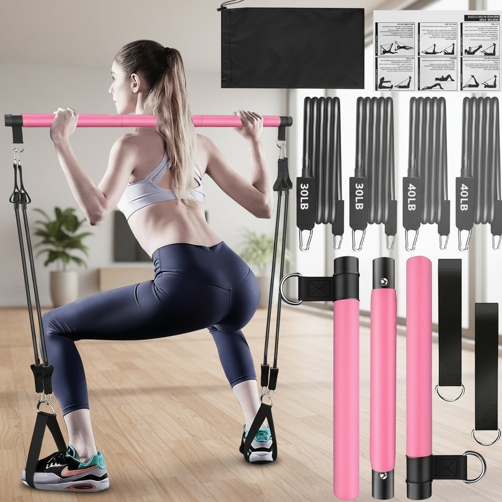 Pilates Bar Kit for Full Body Home Workouts