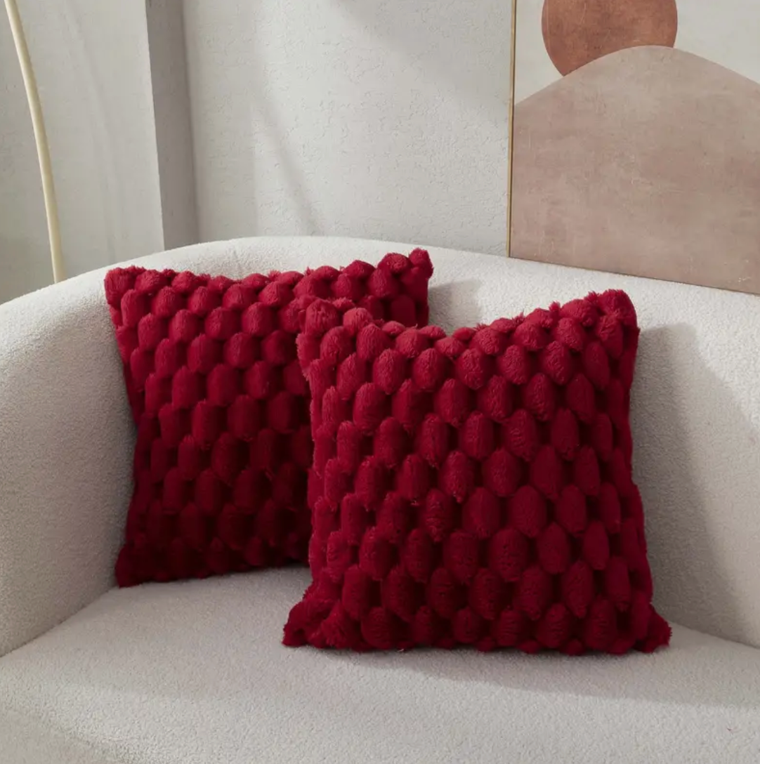 Soft Velvet Fluffy Pillow Cover - 20 Inch Decorative Cushion