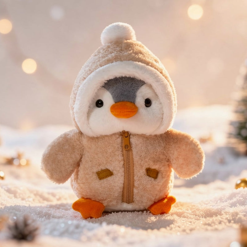 Cute Penguin Plush Toy with Soft Plush Material and Unique Outfit Variations