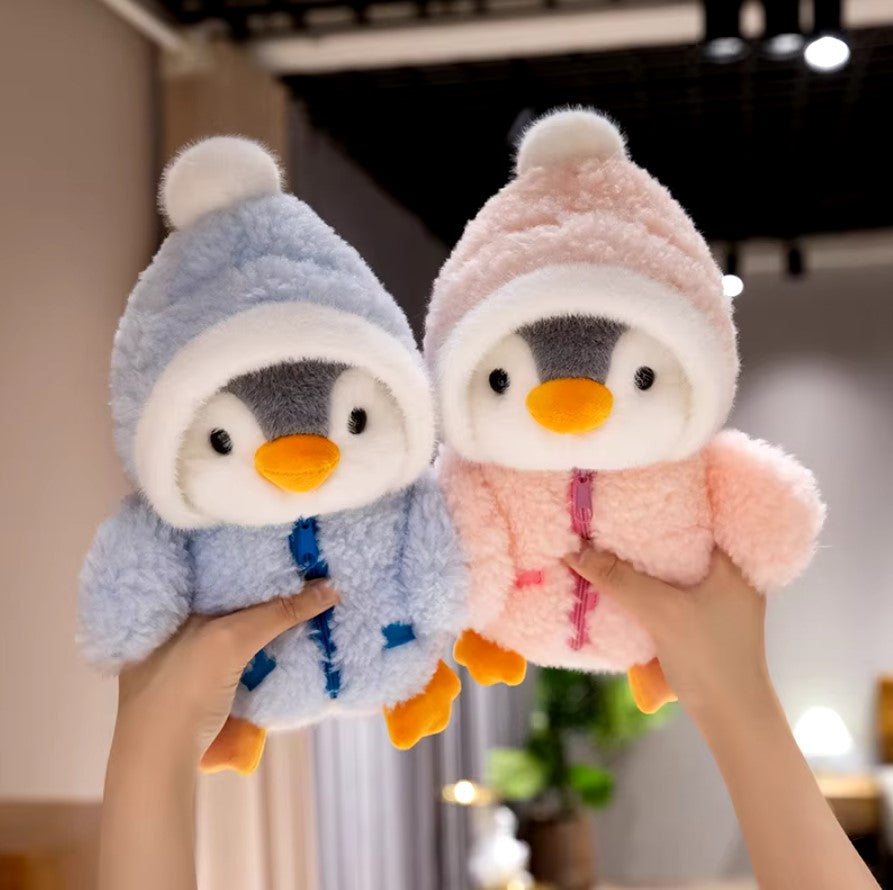Cute Penguin Plush Toy with Soft Plush Material and Unique Outfit Variations