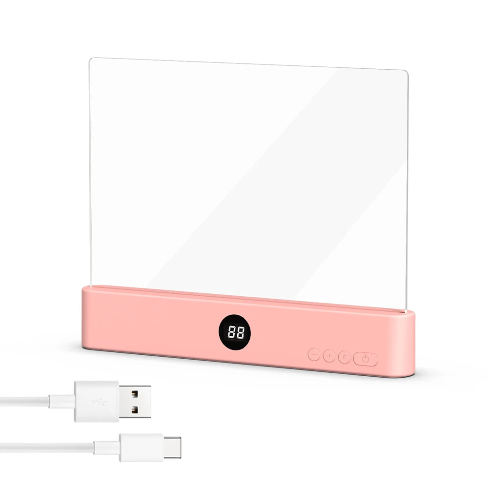 Rechargeable LED Flat Panel Reading Light with Adjustable Color Temperature and Dimming