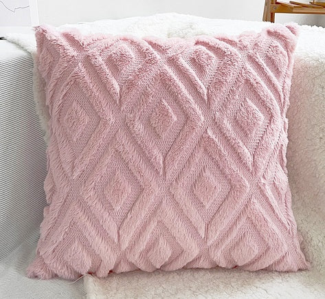 3D Diamond Pattern Cotton Linen Cushion Cover