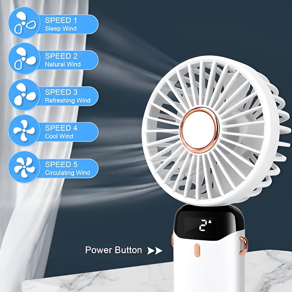 Portable Rechargeable Hand Fan