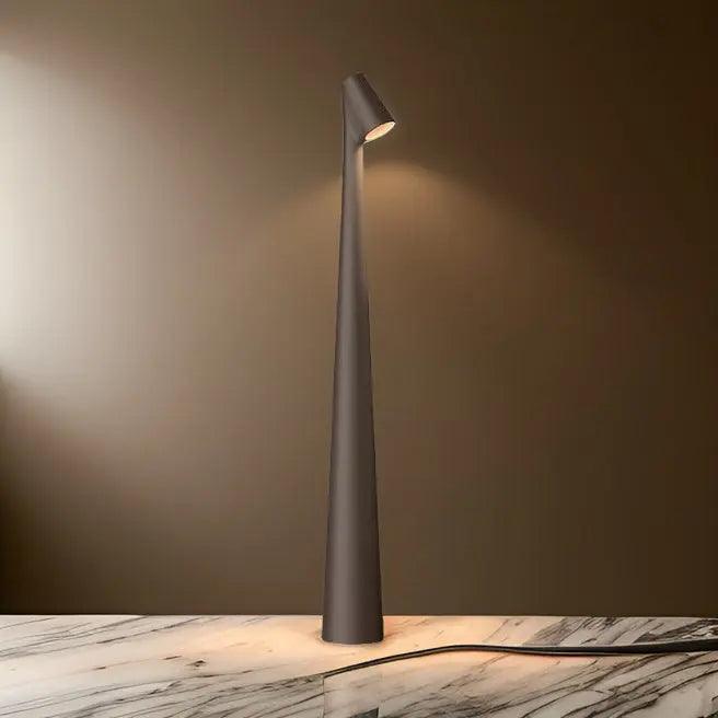 Portable Rechargeable Amari Table Lamp - Modern Aluminum Design