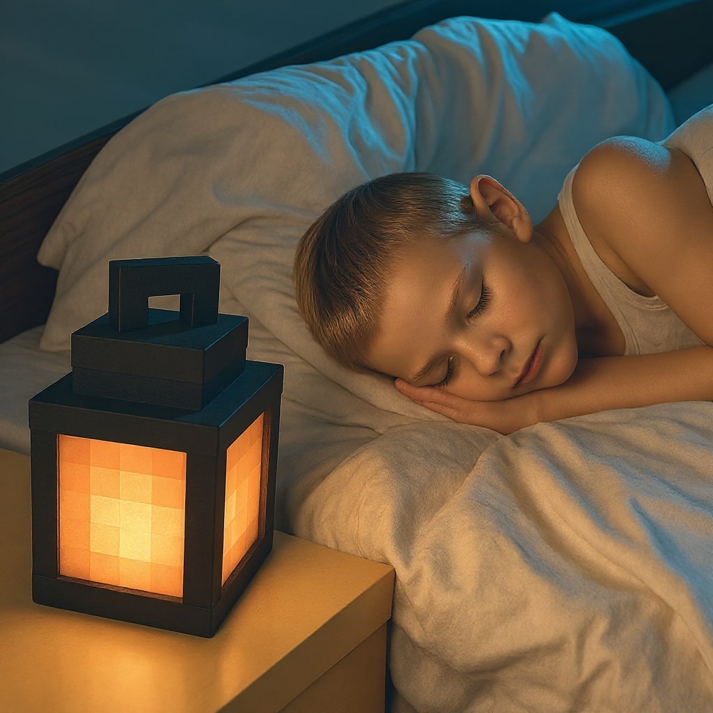 Wireless Table Lamp | Nightstand Light | Indoor Wall Light | Pixel-Inspired Design