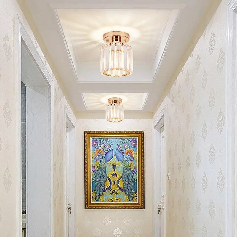 Vintage Cube Glass Flush Mount Ceiling Light
